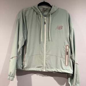 New Balance Light Mint Green Hooded Windbreaker